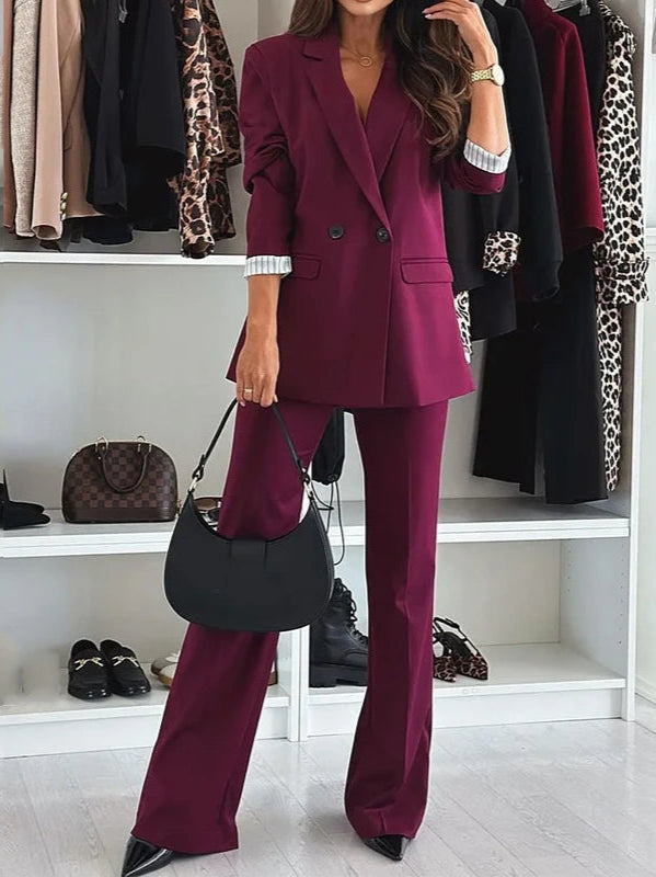 Conjunto Blazer Alongado com Calça de Alfaiataria Reta AB847