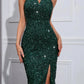 Vestido com aplicações brilhantes e decote coração AB276