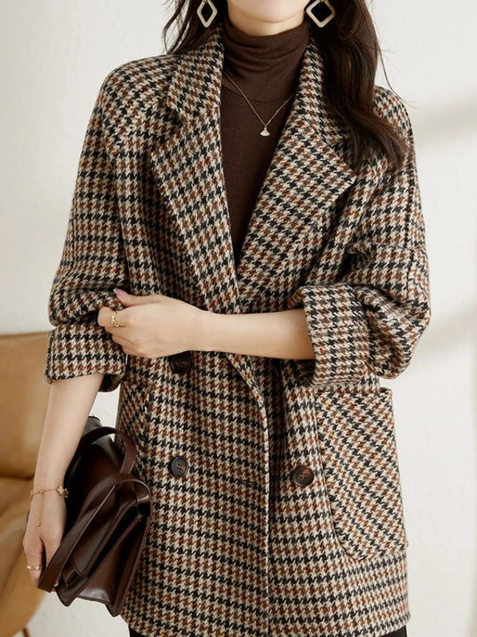 Blazer feminino oversized decote v AB633