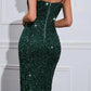 Vestido com aplicações brilhantes e decote coração AB276