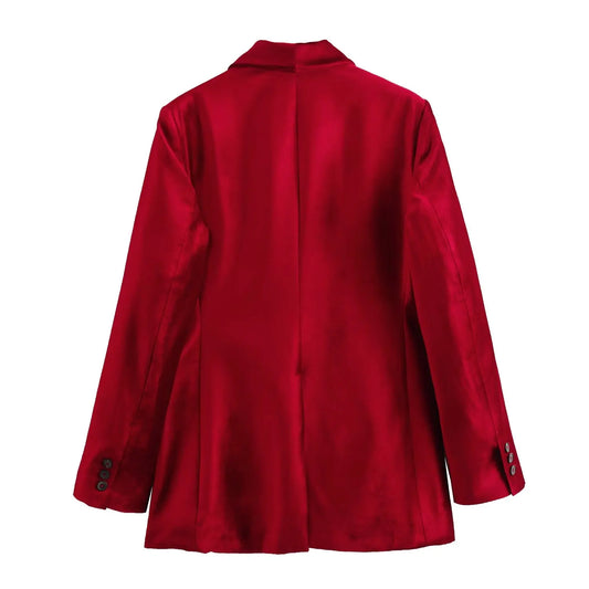 Blazer feminino oversized fechamento simples AB617