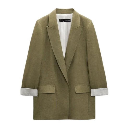 Blazer feminino mangas longas dobradas AB610