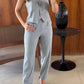 Conjunto Alfaiataria com Blusa de Botões e Calça Reta AB846