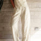 Conjunto colete e calça pantalona com abotoamento frontal AB439