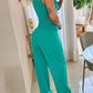 Conjunto calça pantalona e blusa com recortes AB409