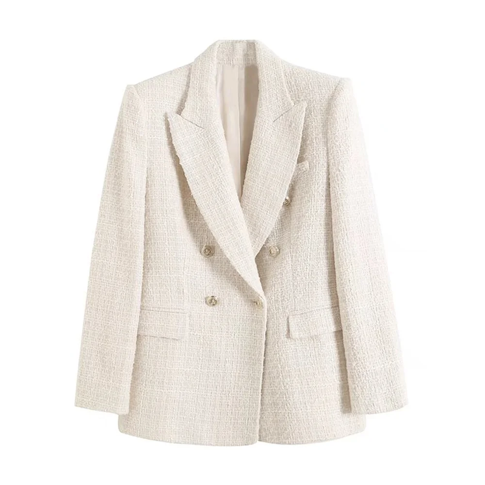 Blazer feminino em lã fechamento duplo AB604